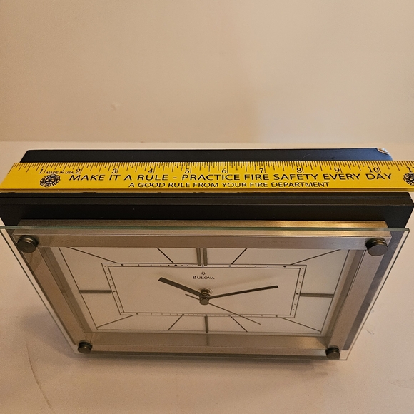 BULOVA Mantle Clock, analog wood espresso brown satin finish - Picture 15 of 17